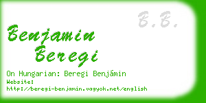 benjamin beregi business card